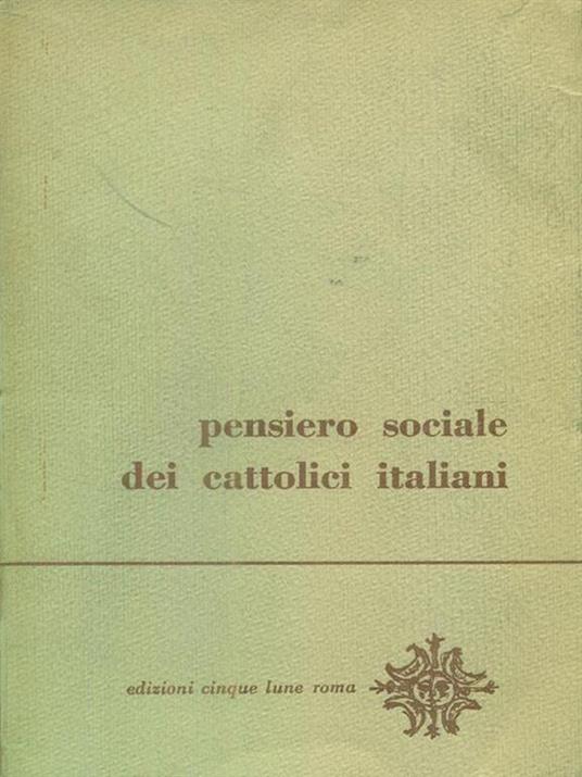 Pensiero sociale dei cattolici italiani - copertina