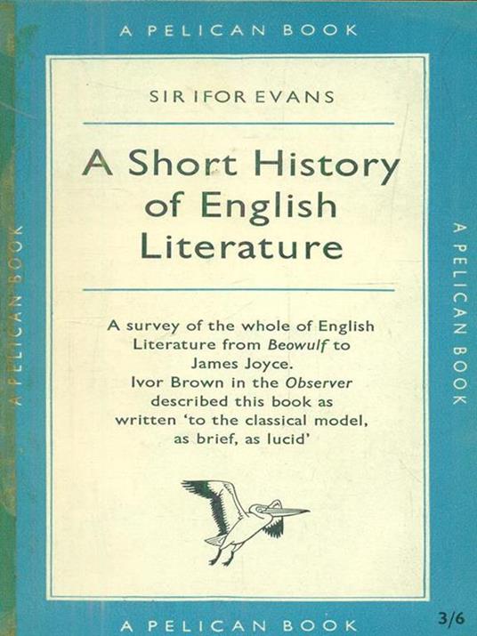 A short History of English Literature - Ifor Evans - copertina