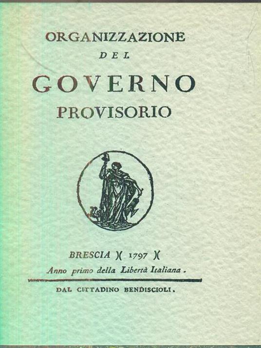 Organizzazione del governo provisorio - copertina