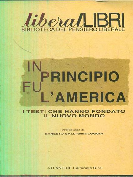 In principio fu l'America - copertina