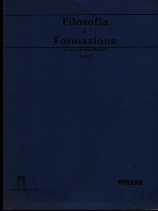 Filosofia e formazione 2vv - Gianna Sidoni - copertina