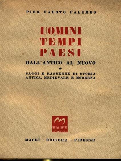 Uomini tempi paesi - P. Fausto Palumbo - copertina