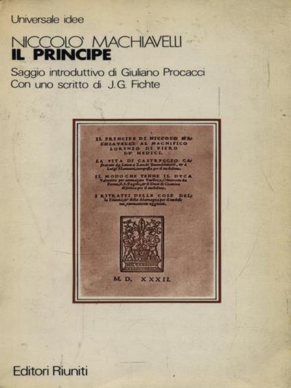 Il Principe - Niccolò Machiavelli - copertina