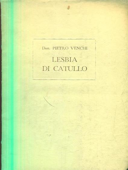 Lesbia di Catullo - Pietro Venchi - copertina
