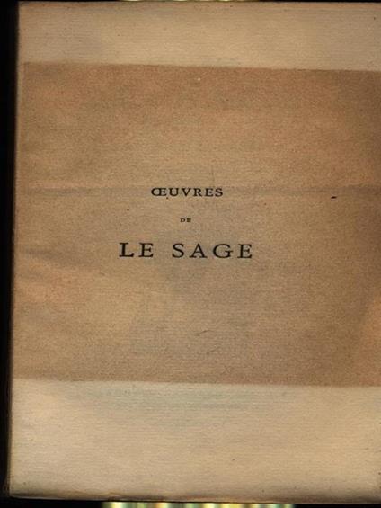 Histoire de Gil Blas De Santillane - Le Sage - copertina