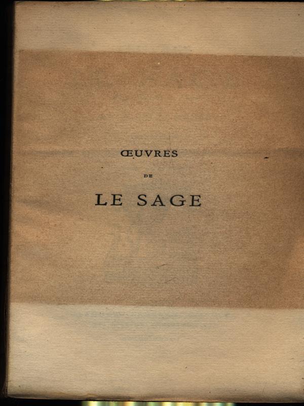 Histoire de Gil Blas De Santillane