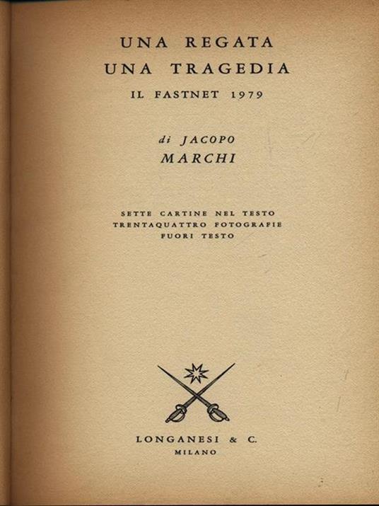 Una regata una tragedia - Jacopo Marchi - copertina