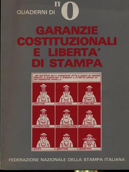 Garanzie costituzionali e libertà di stampa - copertina