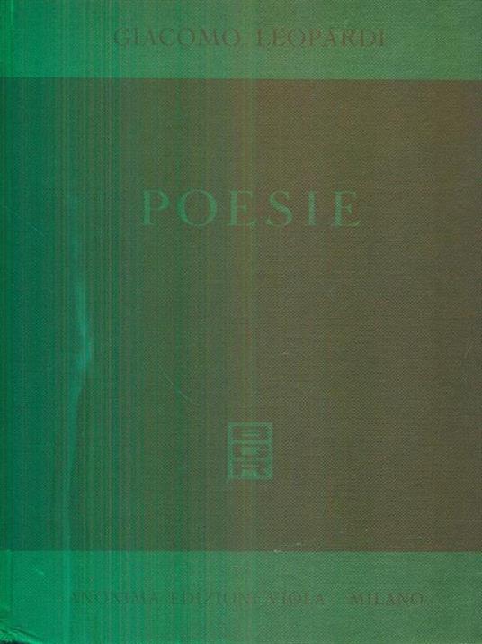 Poesie - Giacomo Leopardi - copertina