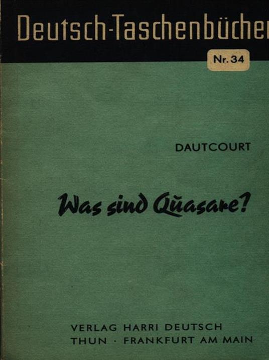 Was sind quasare? - G. Dacourt - copertina
