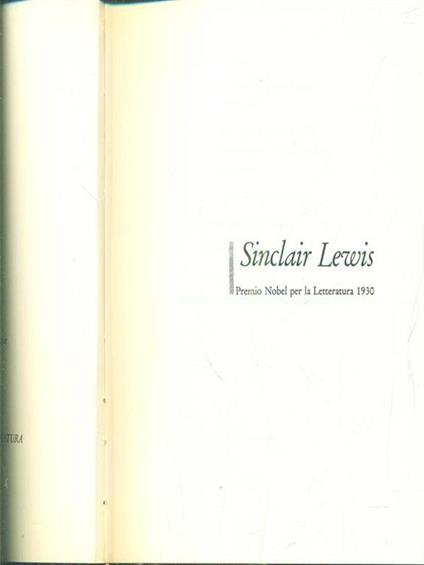Romanzi - Sinclair Lewis - copertina