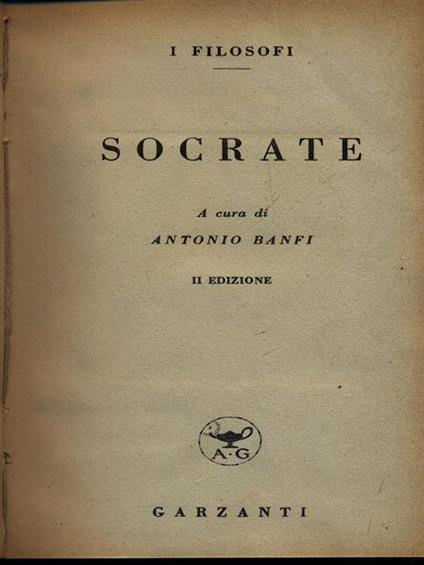 Socrate - Antonio Banfi - copertina