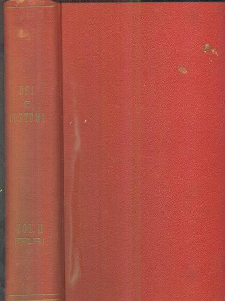 Usi e costumi di tutti i popoli dell'Universo vol II Italia I - copertina