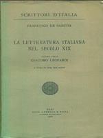 La letteratura italiana nel secolo XIX vol III Giacomo Leopardi