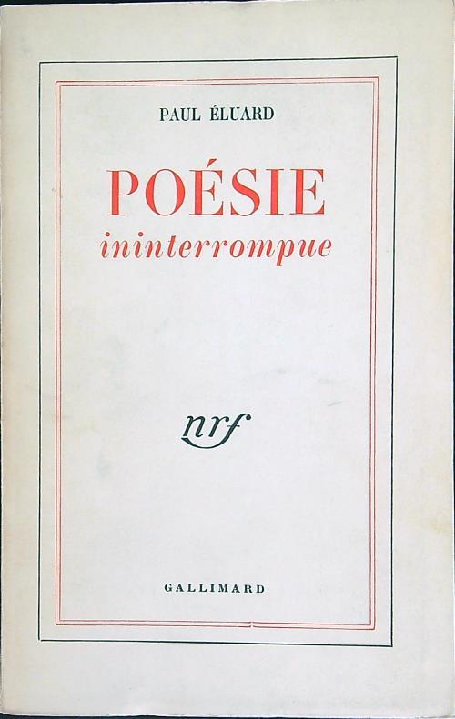 Poesie ininterrompue