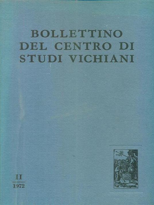 Bollettino del Centro di Studi Vichiani II - 1972 - copertina