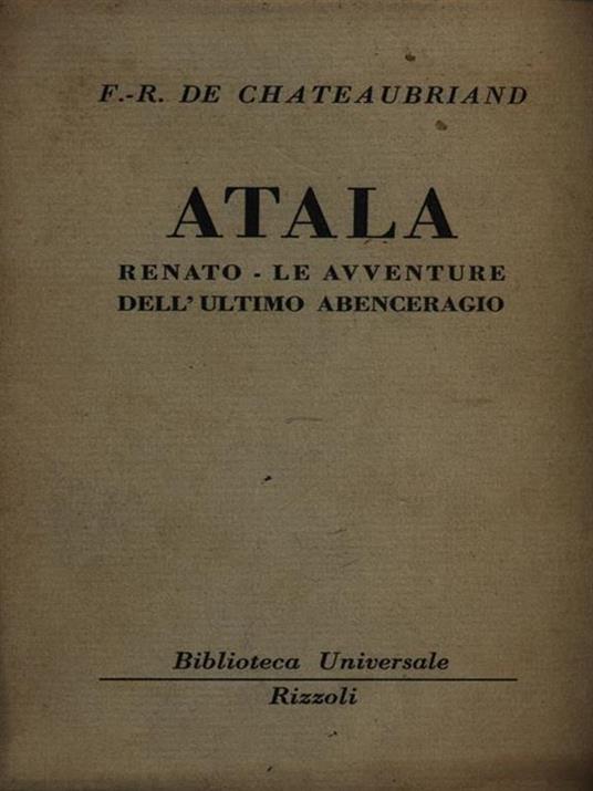 Atala - François-René de Chateaubriand - copertina