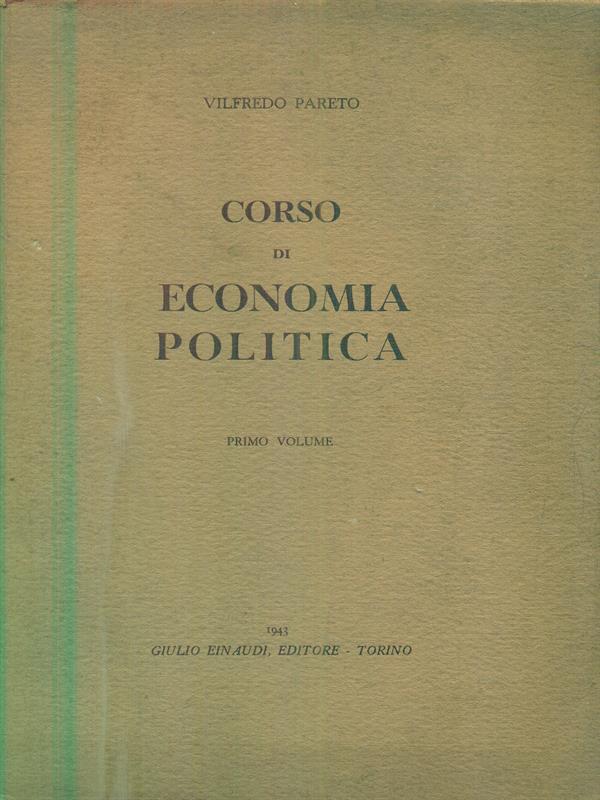 Corso di economia politica primo volume