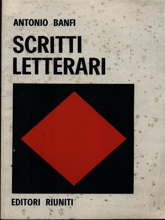 Scritti Letterari - Antonio Banfi - copertina