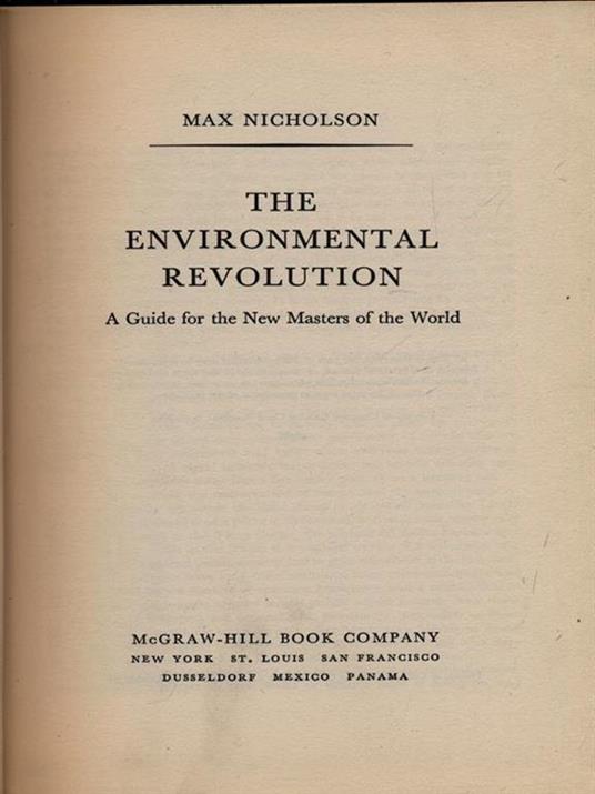 The environmental revolution - Ma Nicholson - copertina