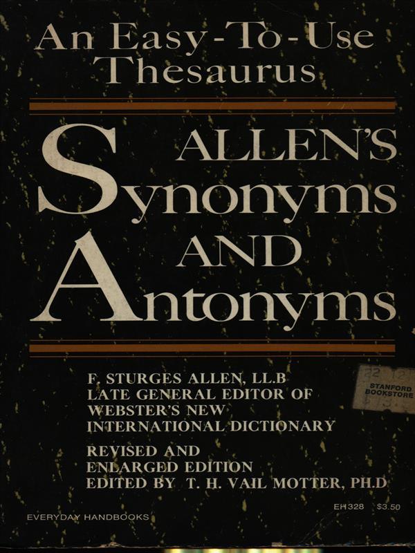 Allen's synonyms and antonyms