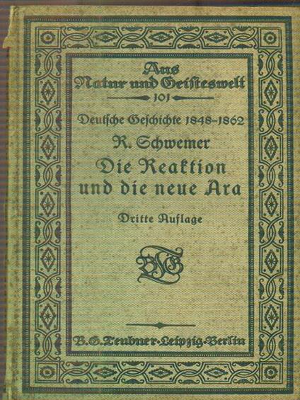 Die Reaktion und die neue ara - Richard Schwemer - copertina
