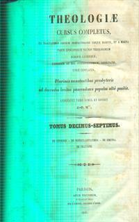 theologiae cursus completus tomus decimus septimus - 2