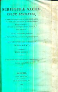 Scripturae sacrae cursus completus tomus decimus - 2