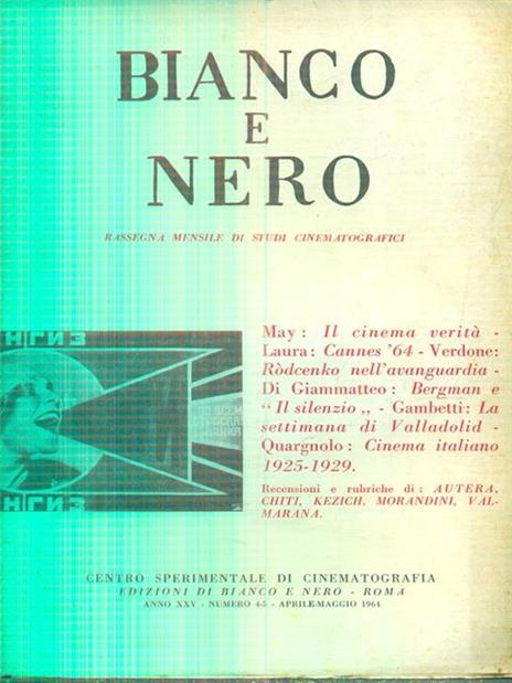 bianco e nero 4-5 / aprile maggio 1964 - copertina