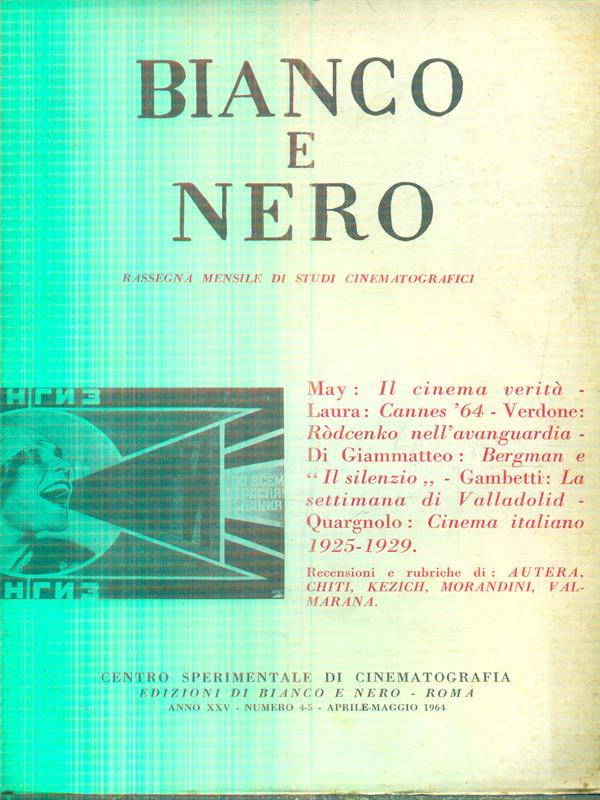 bianco e nero 4-5 / aprile maggio 1964