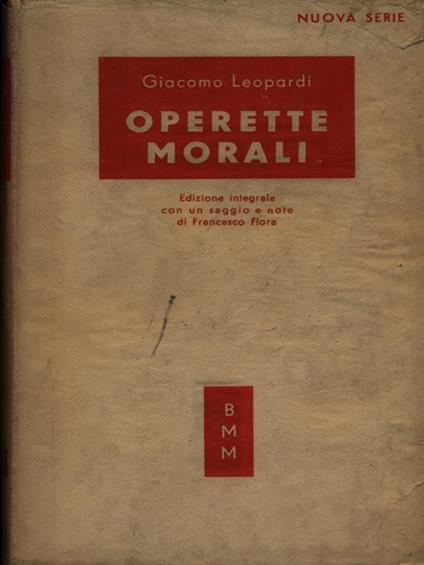 Operette morali - Giacomo Leopardi - copertina