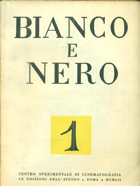 bianco e nero 1 / 1952 - copertina