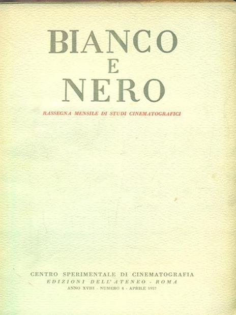 bianco e nero 4 / aprile 1957 - copertina