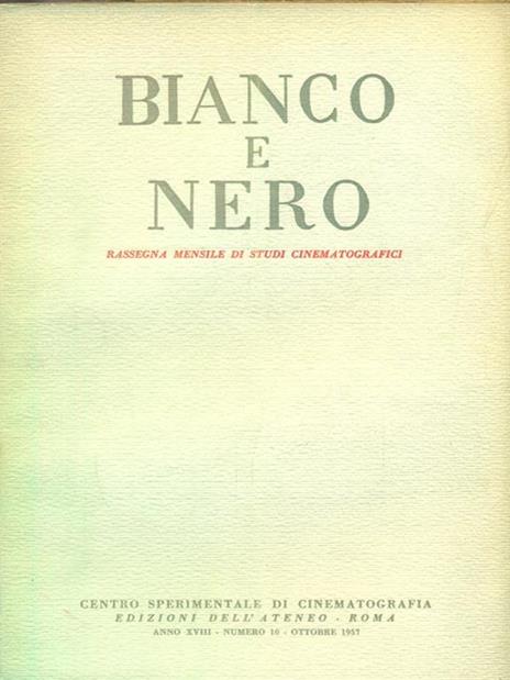 bianco e nero 10 / ottobre 1957 - copertina