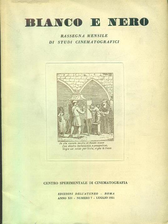 bianco e nero 7 / luglio 1951 - copertina