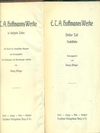 E.T.A. Hoffmanns Werke 3-5 - copertina