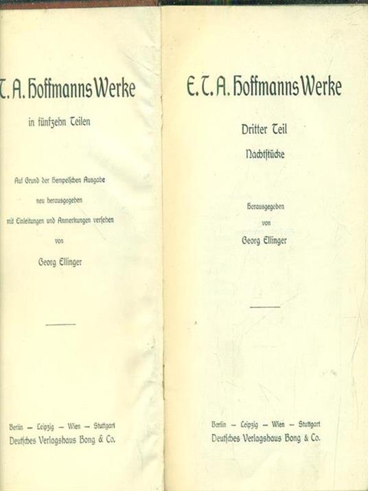 E.T.A. Hoffmanns Werke 3-5 - copertina