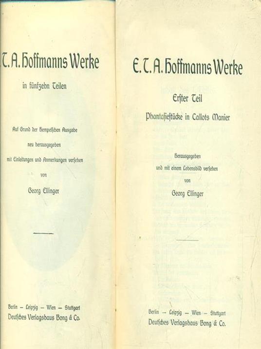 E.T.A. Hoffmanns Werke 1-2 - copertina