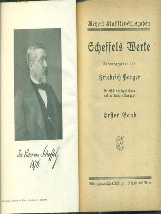Scheffels Werke erster band - Panzer Friedrich - copertina