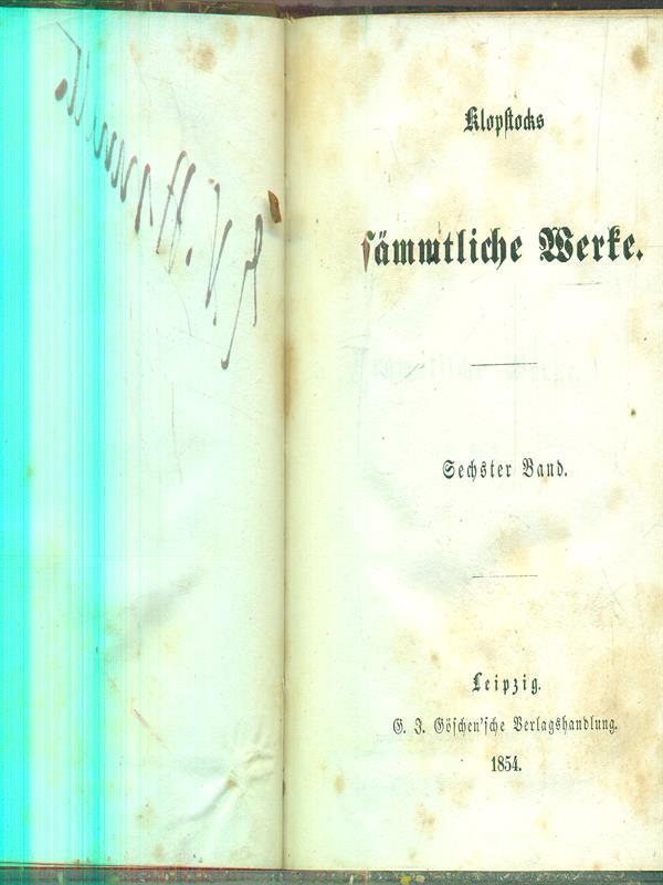 Klopstocks Sammtliche werke 6