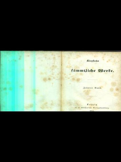 Klopstocks Sammtliche werke 10 - F. A. Klopstock - copertina