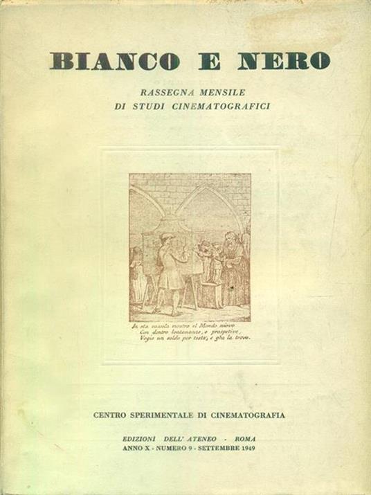 Bianco e nero 9 / settembre 1949 - copertina