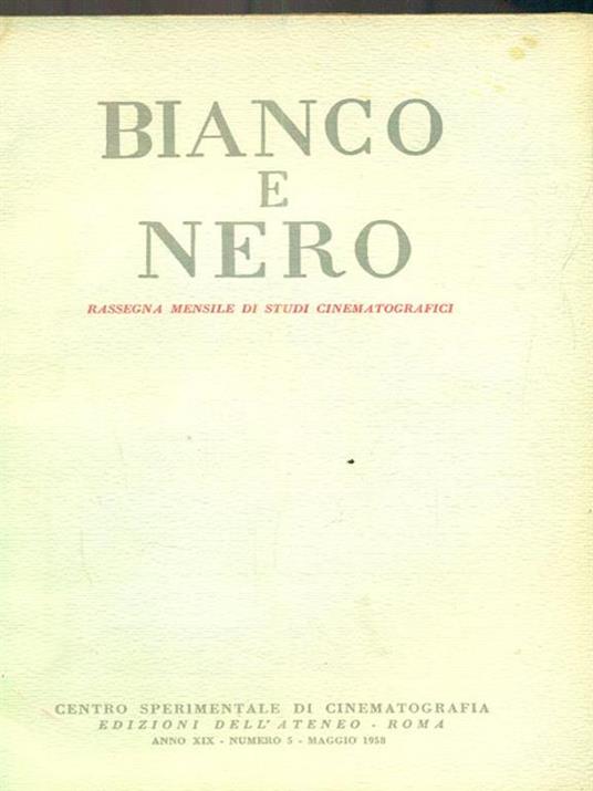 bianco e nero 5 / maggio 1958 - copertina