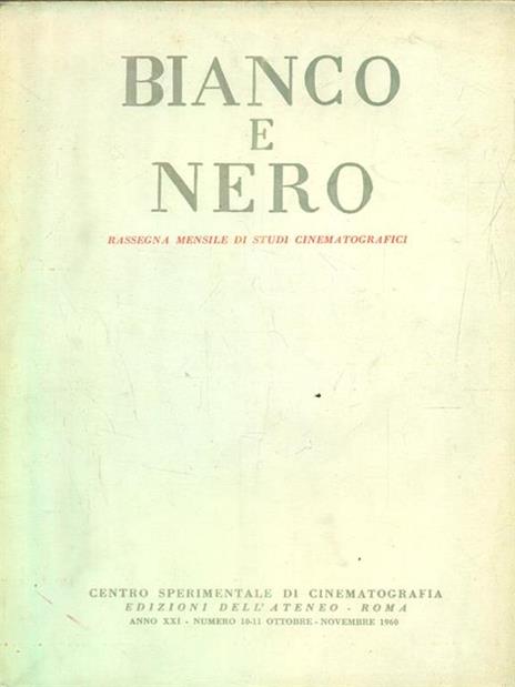 bianco e nero 10-11 / ottobre-novembre 1960 - copertina