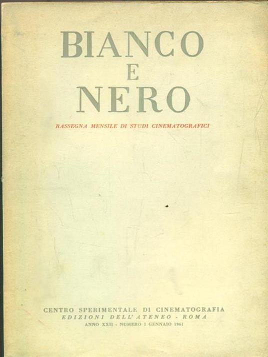 bianco e nero 1 / gennaio 1961 - copertina