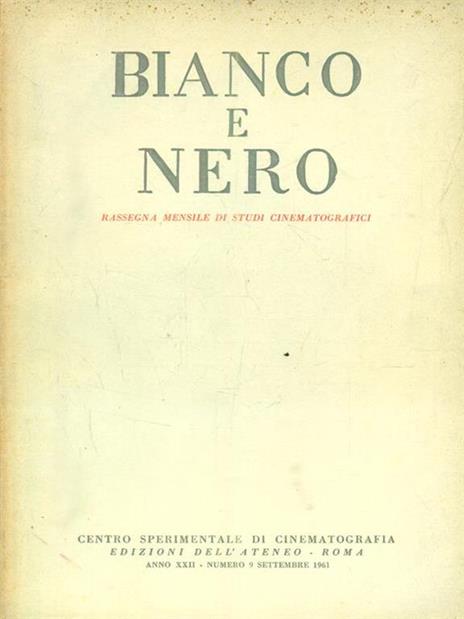 bianco e nero 9. settembre 1961 - copertina