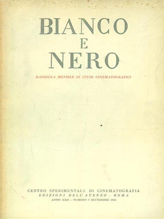 bianco e nero 9. settembre 1961 - copertina