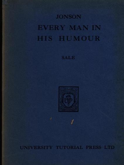 Every man in his humor - Ben Jonson - copertina