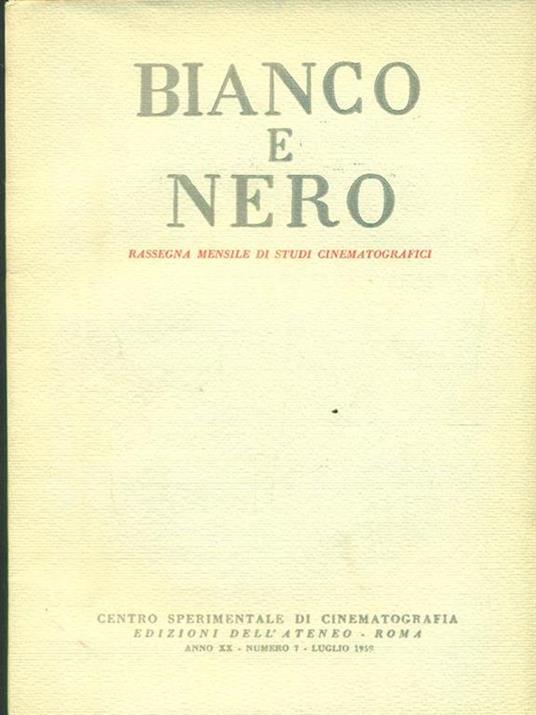 bianco e nero 7 / luglio 1959 - copertina