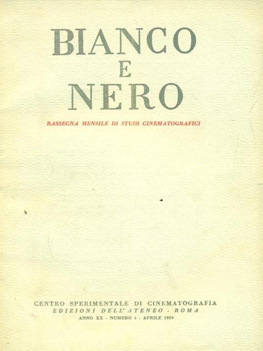 Bianco e nero 4 / aprile 1959 - copertina